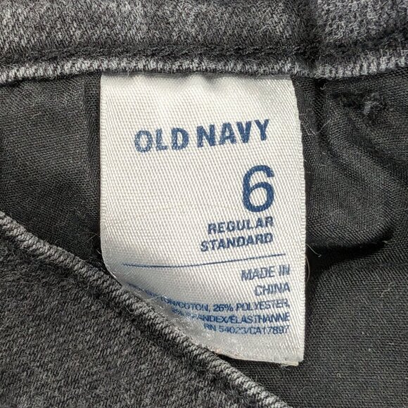 OLD NAVY SWEET HEART WOMEN'S JEANS BLACK SIZE 6 EVERY DAY WEAR ZIPPER FLY WOMAN - Picture 4 of 16
